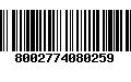 Código de Barras 8002774080259