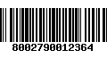 Código de Barras 8002790012364