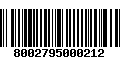 Código de Barras 8002795000212