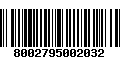 Código de Barras 8002795002032