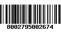 Código de Barras 8002795002674