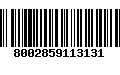 Código de Barras 8002859113131