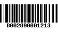 Código de Barras 8002890001213