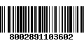 Código de Barras 8002891103602