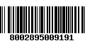 Código de Barras 8002895009191