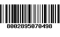 Código de Barras 8002895070498