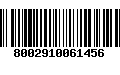 Código de Barras 8002910061456