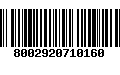 Código de Barras 8002920710160