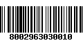 Código de Barras 8002963030010