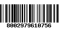 Código de Barras 8002979610756
