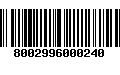 Código de Barras 8002996000240