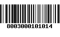 Código de Barras 8003000101014