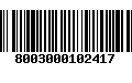 Código de Barras 8003000102417