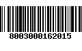 Código de Barras 8003000162015