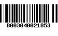 Código de Barras 8003040021853