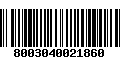 Código de Barras 8003040021860