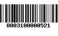 Código de Barras 8003100000521