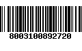 Código de Barras 8003100892720