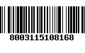 Código de Barras 8003115108168