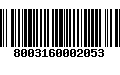 Código de Barras 8003160002053