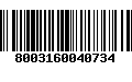 Código de Barras 8003160040734