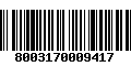 Código de Barras 8003170009417