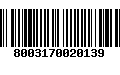 Código de Barras 8003170020139