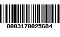 Código de Barras 8003170025684