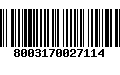 Código de Barras 8003170027114