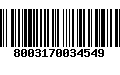 Código de Barras 8003170034549