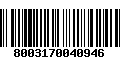 Código de Barras 8003170040946