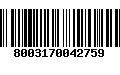 Código de Barras 8003170042759