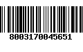 Código de Barras 8003170045651