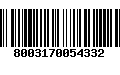 Código de Barras 8003170054332