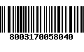 Código de Barras 8003170058040