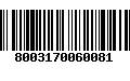 Código de Barras 8003170060081