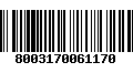 Código de Barras 8003170061170