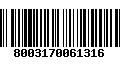 Código de Barras 8003170061316