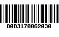 Código de Barras 8003170062030