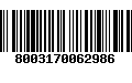 Código de Barras 8003170062986