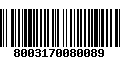 Código de Barras 8003170080089