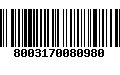 Código de Barras 8003170080980