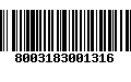 Código de Barras 8003183001316