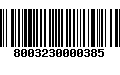 Código de Barras 8003230000385