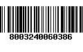 Código de Barras 8003240060386