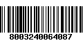 Código de Barras 8003240064087