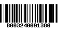 Código de Barras 8003240091380