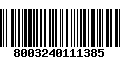 Código de Barras 8003240111385