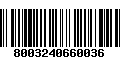 Código de Barras 8003240660036