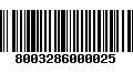 Código de Barras 8003286000025